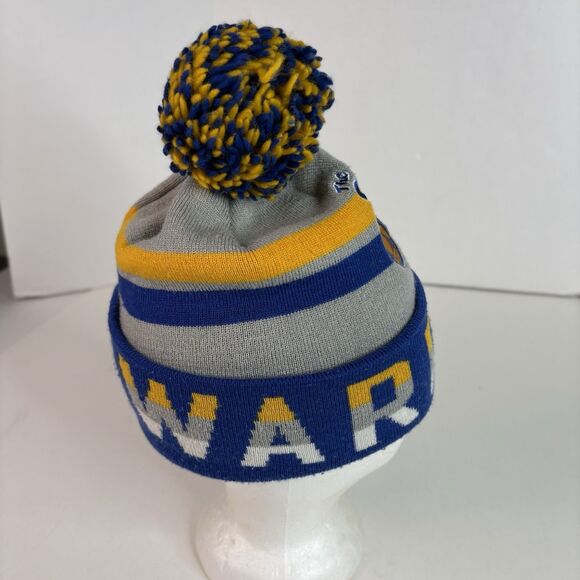 Golden State Warriors Winter Hat Cuffed Pom Beanie Cap, Blue, Steph Curry 30 - Picture 4 of 8
